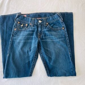 True Religion Men's Straight Dark Blue Denim Jeans